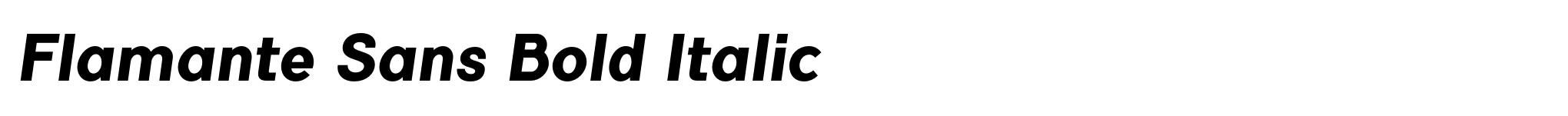 Flamante Sans Bold Italic image